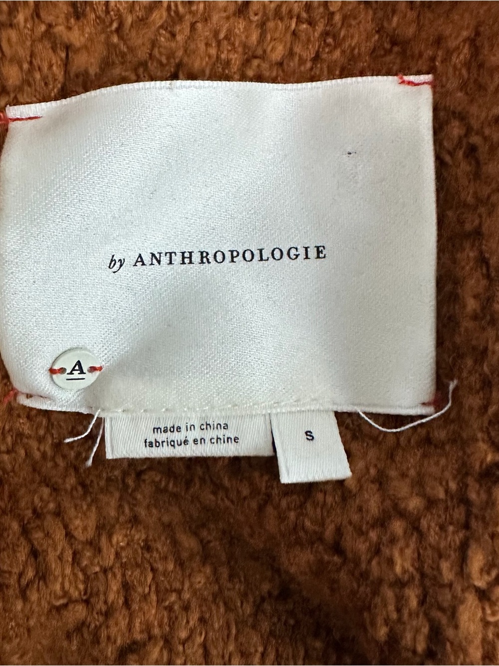 Anthropologie Women’s Small Rust Brown Oversized Open Front Cardigan - Picture 5 of 10